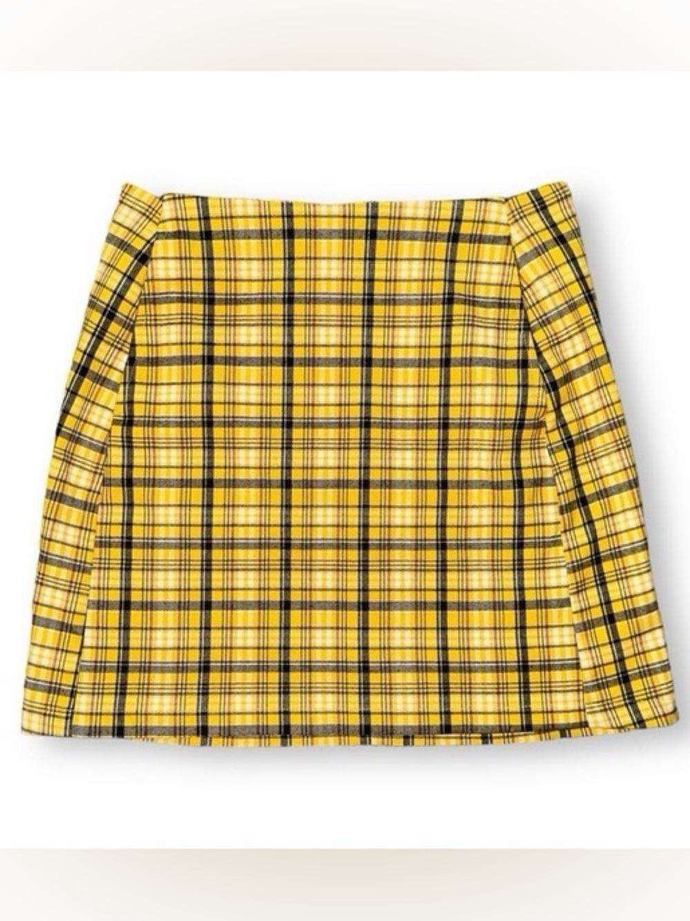 Urban Outfitters Clueless Movie 90s Preppy Yellow Plaid Retro Mini Skirt Small